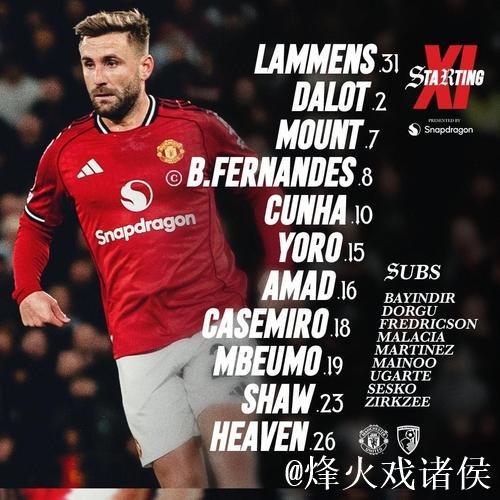 曼联对阵伯恩茅斯:姆伯莫携手库尼亚,B费联袂卡塞米罗出战 曼联对阵伯恩茅斯:姆伯莫携手库尼亚,B费联袂卡塞米罗出战